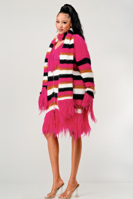 Athina Fuzzy Striped Sweater king-general-store-5710.myshopify.com