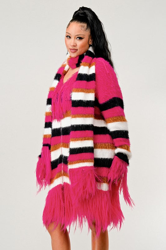 Athina Fuzzy Striped Sweater king-general-store-5710.myshopify.com