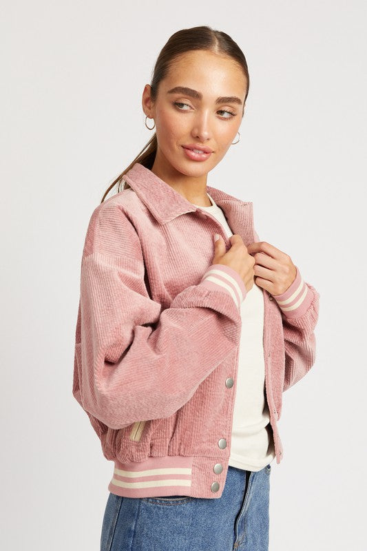 Bomber Jacket with Collar