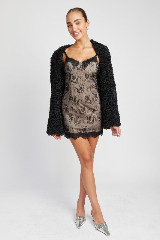 Faux Fur Bolero Jacket king-general-store-5710.myshopify.com