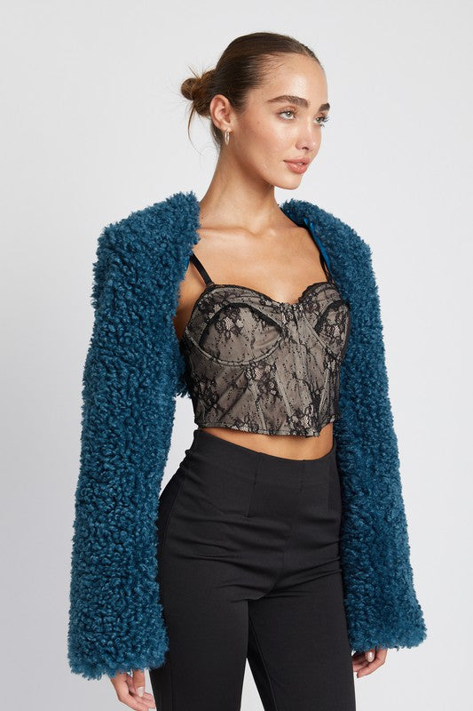 Faux Fur Bolero Jacket king-general-store-5710.myshopify.com