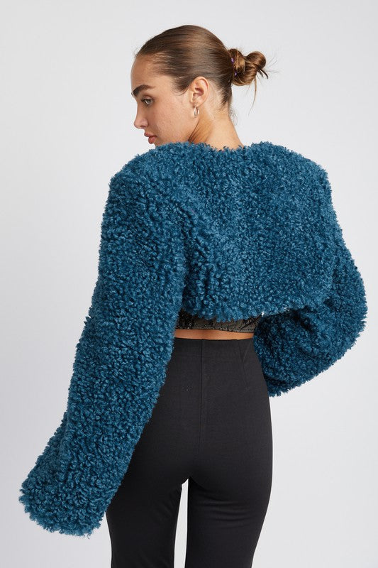 Faux Fur Bolero Jacket king-general-store-5710.myshopify.com