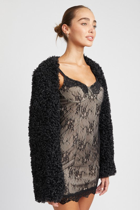 Faux Fur Bolero Jacket king-general-store-5710.myshopify.com