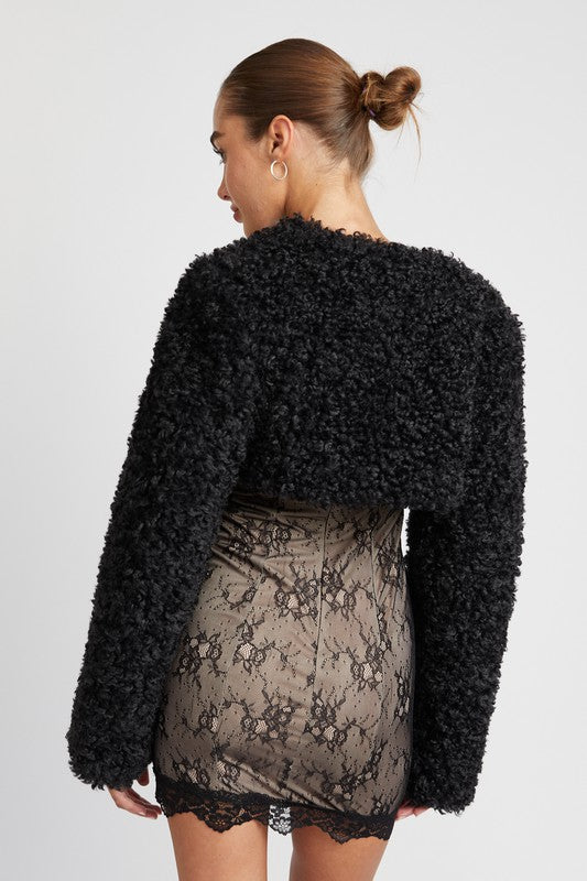 Faux Fur Bolero Jacket king-general-store-5710.myshopify.com