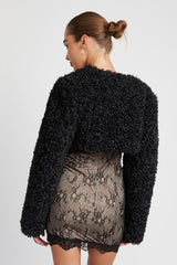 Faux Fur Bolero Jacket king-general-store-5710.myshopify.com