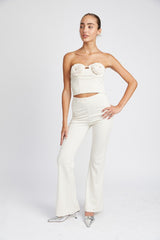 Creme High Waist Flared Pants king-general-store-5710.myshopify.com