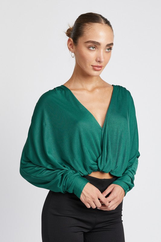 Dolman Twist Front Top king-general-store-5710.myshopify.com