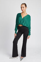 Dolman Twist Front Top king-general-store-5710.myshopify.com