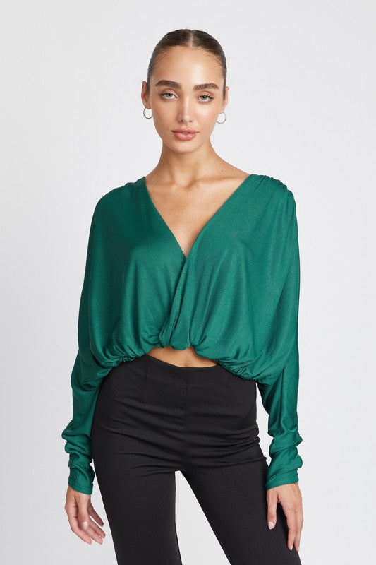 Dolman Twist Front Top king-general-store-5710.myshopify.com