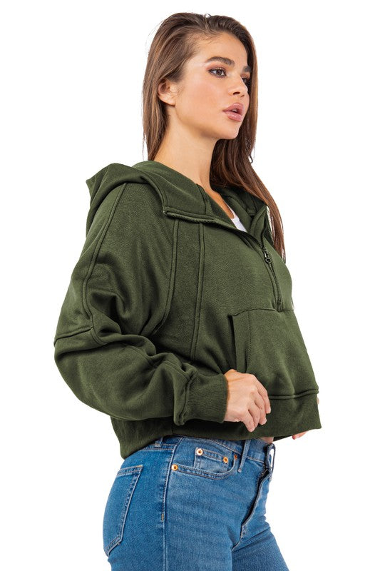 Olive Kangaroo Pocket Sexy Sweatshirt king-general-store-5710.myshopify.com