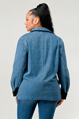 Athina Cute Denim Blazer king-general-store-5710.myshopify.com