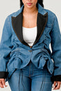 Athina Cute Denim Blazer king-general-store-5710.myshopify.com