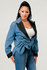 Athina Cute Denim Blazer king-general-store-5710.myshopify.com