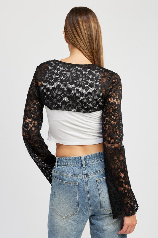 Long Sleeve Lace Bolero king-general-store-5710.myshopify.com