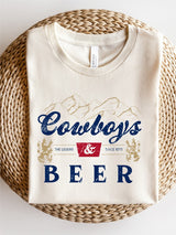 Cowboys and Beer Graphic Tee king-general-store-5710.myshopify.com