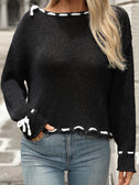 Dropped Shoulder Long Sleeve Sweater