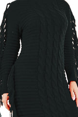 Black Multi Tassel Sweater Dress king-general-store-5710.myshopify.com