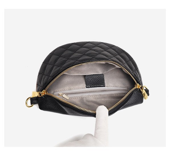 Myra Quilted Leather Crescent Sling Bag king-general-store-5710.myshopify.com
