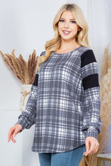 Charcoal Plaid Pullover Sweater king-general-store-5710.myshopify.com