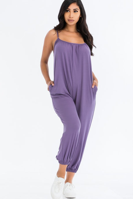 Spaghetti Strap Solid Jumpsuit king-general-store-5710.myshopify.com