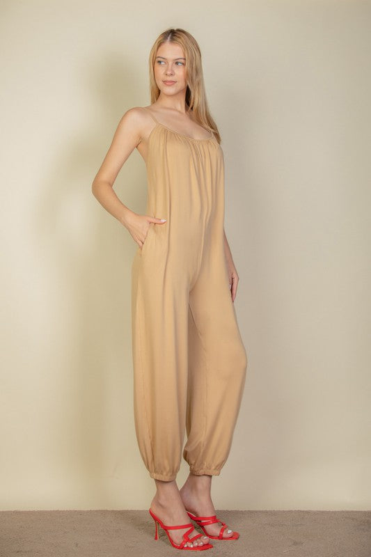 Spaghetti Strap Solid Jumpsuit king-general-store-5710.myshopify.com