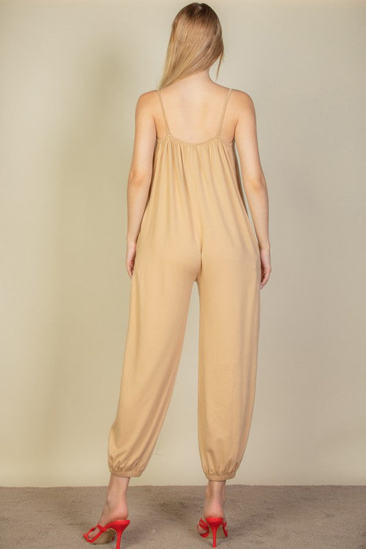 Spaghetti Strap Solid Jumpsuit king-general-store-5710.myshopify.com