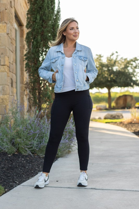 Black FULL LENGTH Leggings with POCKETS king-general-store-5710.myshopify.com