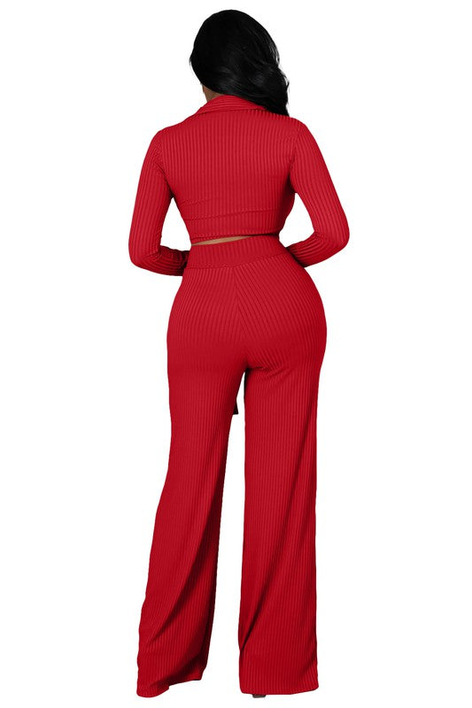 Scoop Neck Crop Top Pant Set king-general-store-5710.myshopify.com