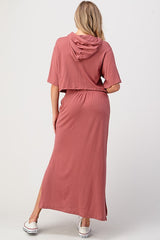 Rose Hooded Maxi Lounge Dress