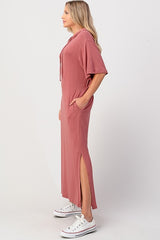 Rose Hooded Maxi Lounge Dress