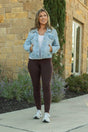 Brown Solid Full Length Leggings king-general-store-5710.myshopify.com