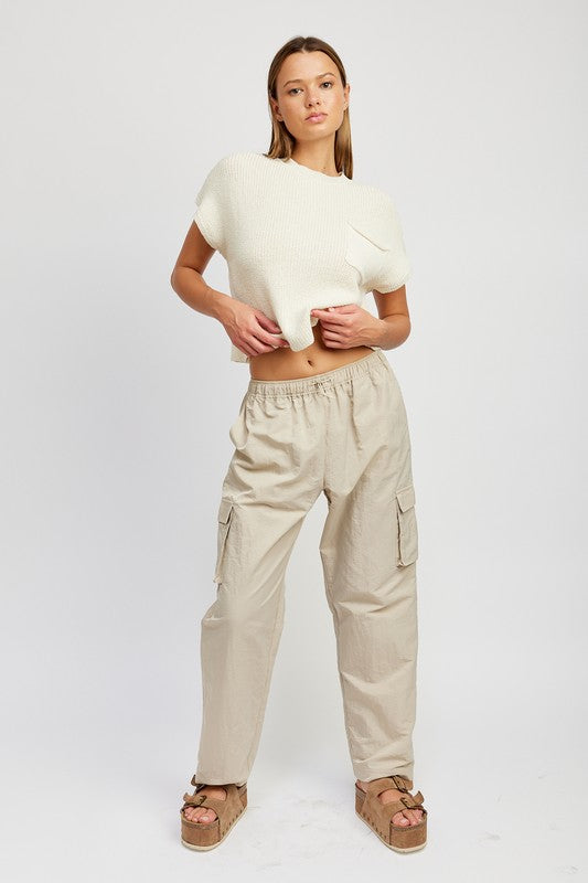 STRAIGHT LEG PANTS WITH ELASTIC WAIST BAND king-general-store-5710.myshopify.com