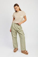 STRAIGHT LEG PANTS WITH ELASTIC WAIST BAND king-general-store-5710.myshopify.com