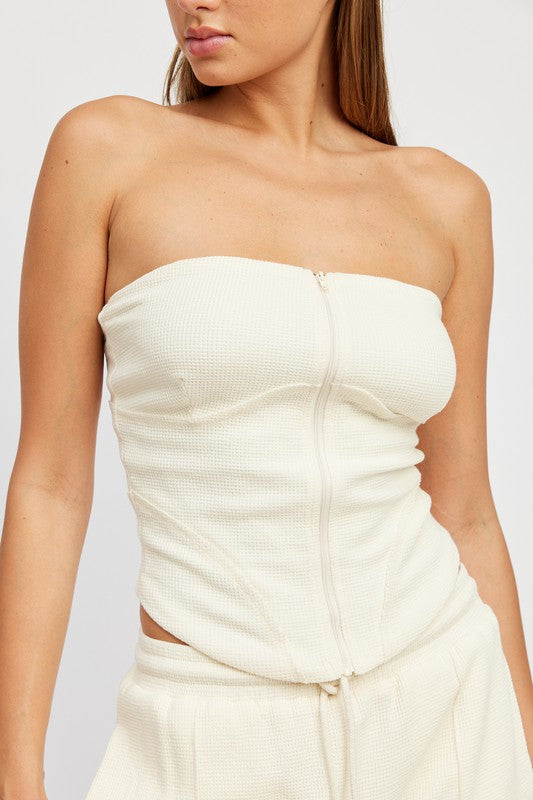 Zip Up Tube Top king-general-store-5710.myshopify.com