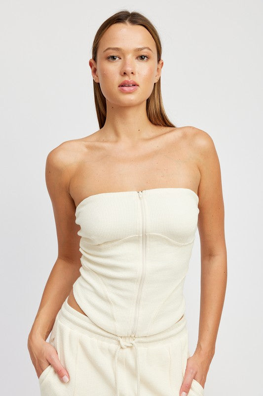 Zip Up Tube Top king-general-store-5710.myshopify.com