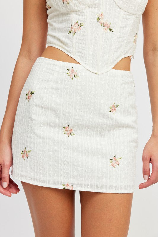 FLORAL PRINT MINI SKIRT king-general-store-5710.myshopify.com