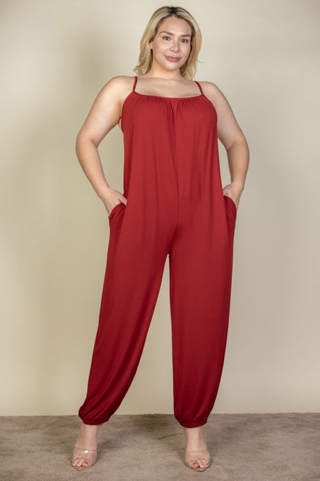 Plus Sleeveless Jogger Jumpsuit king-general-store-5710.myshopify.com