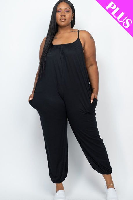 Plus Sleeveless Jogger Jumpsuit king-general-store-5710.myshopify.com