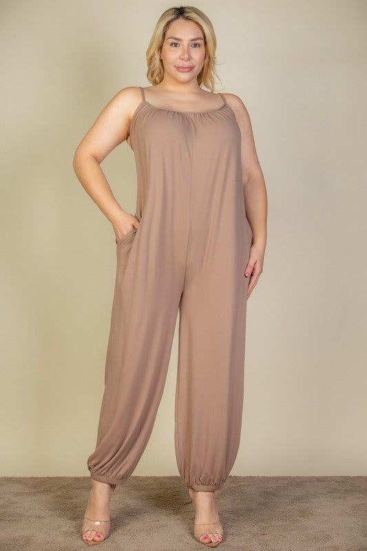 Plus Sleeveless Jogger Jumpsuit king-general-store-5710.myshopify.com