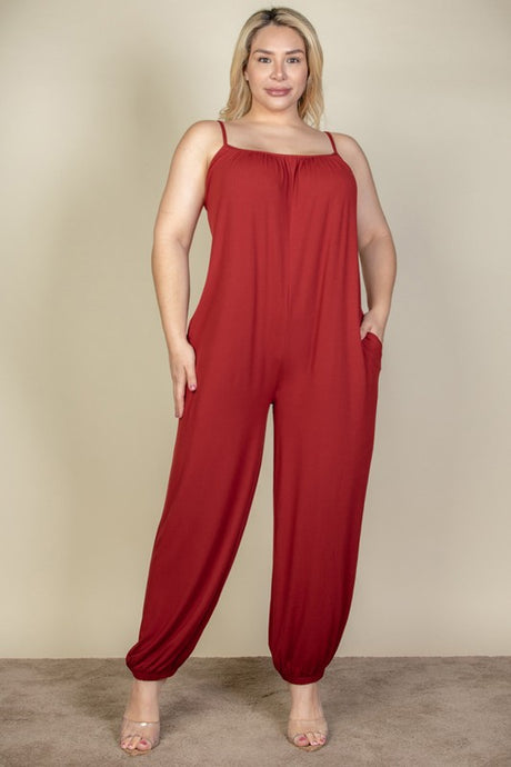 Plus Sleeveless Jogger Jumpsuit king-general-store-5710.myshopify.com