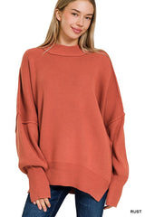 Side Slit Oversized Sweater king-general-store-5710.myshopify.com