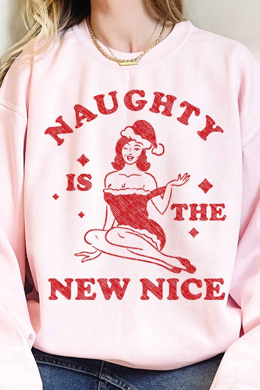 Naughty Christmas Oversized Graphic Sweatshirt king-general-store-5710.myshopify.com