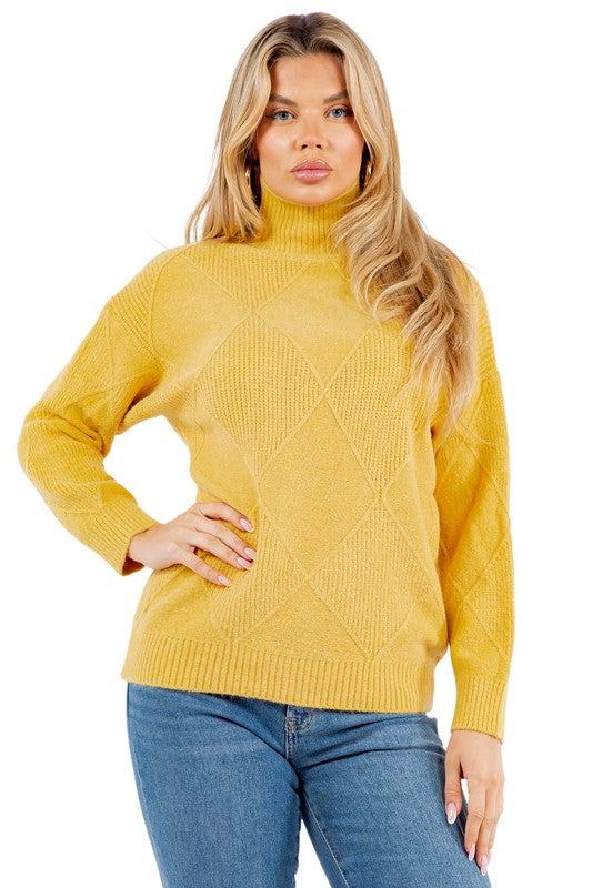 Yellow Fashion Knitwear Sweater king-general-store-5710.myshopify.com