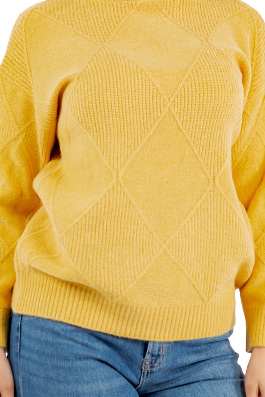 Yellow Fashion Knitwear Sweater king-general-store-5710.myshopify.com