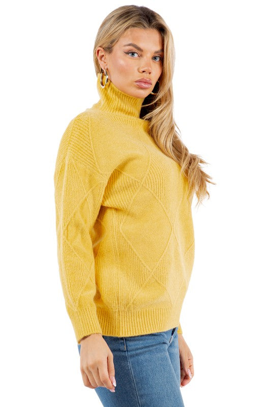 Yellow Fashion Knitwear Sweater king-general-store-5710.myshopify.com