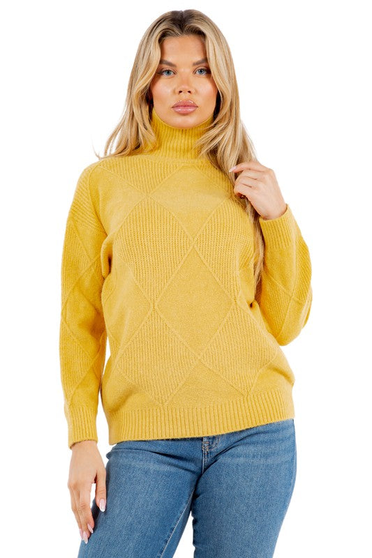 Yellow Fashion Knitwear Sweater king-general-store-5710.myshopify.com