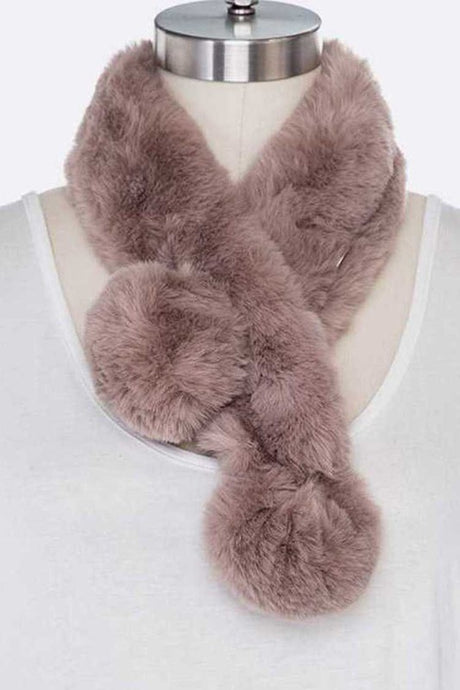 Soft Faux Fur Plushy Scarf