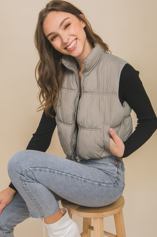 High Neck Puffer Vest king-general-store-5710.myshopify.com