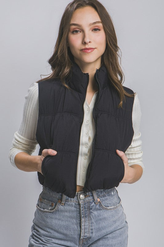 High Neck Puffer Vest king-general-store-5710.myshopify.com