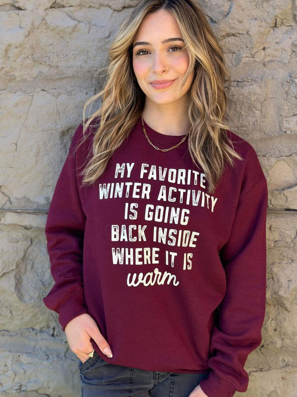 My Favorite Winter Activity Sweatshirt king-general-store-5710.myshopify.com